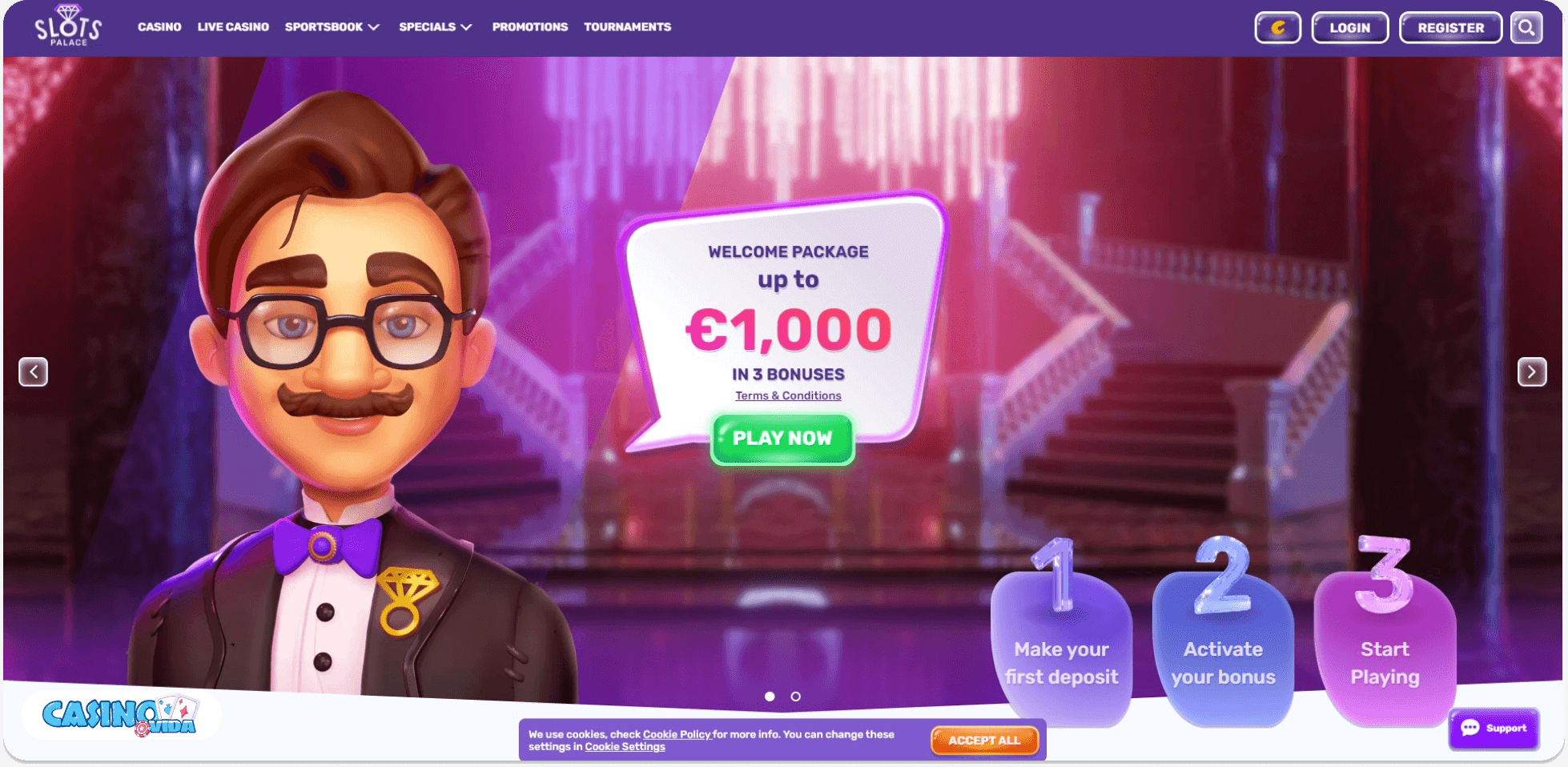 Slots Palace interface